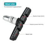 70mm V-Brake Pads – Threaded Linear Pull Shoes for Mountain Biking