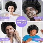 Satin Sleep Bonnet – Elastic Silk Hair Cap for Overnight Hair Protection