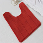 U-Shaped Memory Foam Bath Mat – Absorbent Non-Slip Rug for Bathroom Toilet