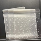 Frosted Dot Transparent Bags – 100pcs Assorted Sizes for Party Favors