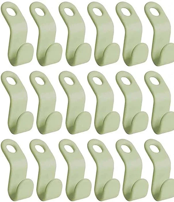 Plastic Hanger Connector Hooks – Space Saving Extender for Closet Organization