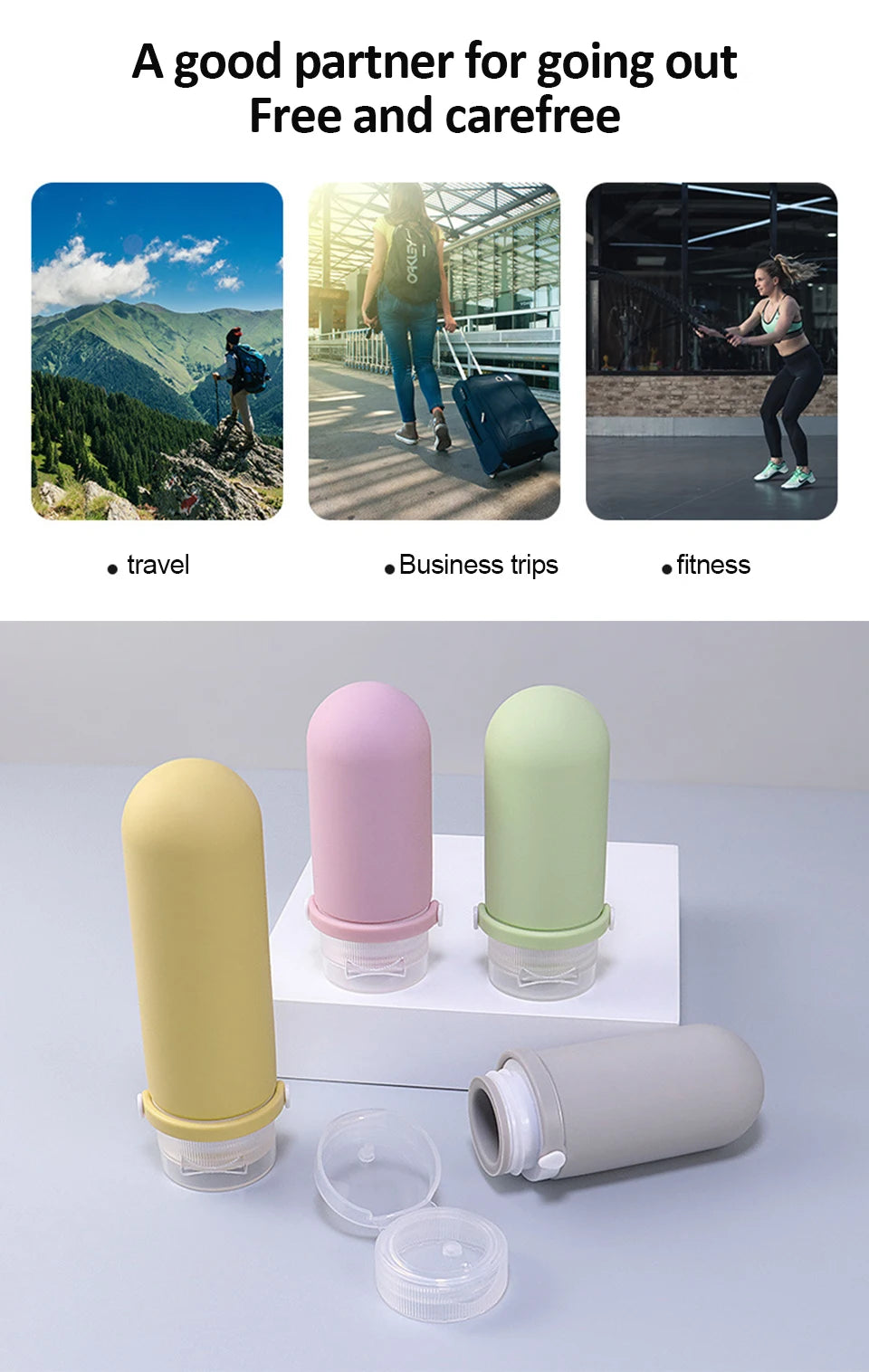 Refillable Silicone Travel Bottles – Leakproof Containers for Toiletries