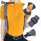 Elastic X-Type Suspenders – Adjustable Wide Braces for Men's Work and Formal