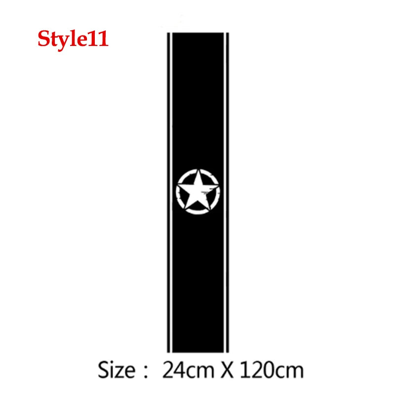 Vinyl Car Hood Stripe Decals – Personalized Auto Body Graphics for Decoration