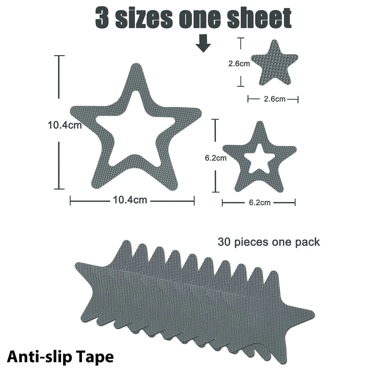 Anti Slip Bathtub Strips – Adhesive Snowflake Decals for Bathroom Safety