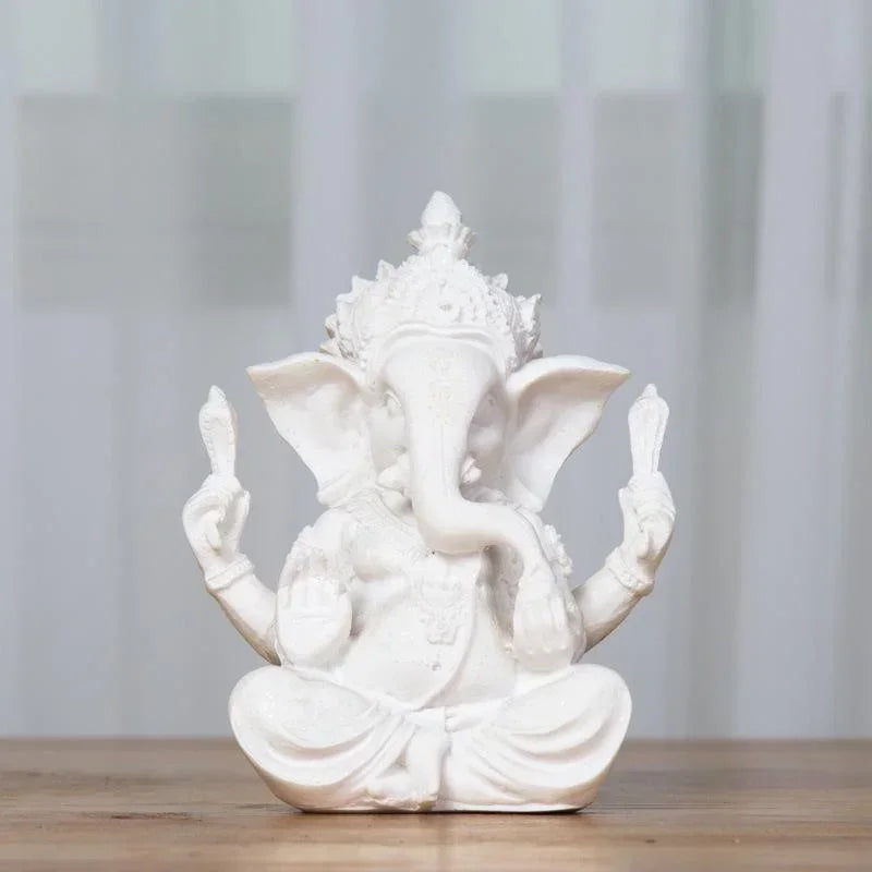 Sandstone Ganesha Elephant Statue – Handcrafted Figurine for Home Decor