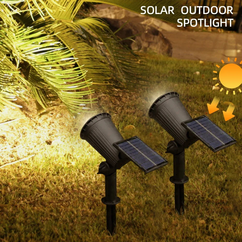 RGB Solar LED Spotlights – Waterproof Landscape Lighting for Garden Yard