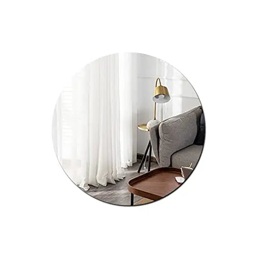 Round Acrylic Wall Mirror – Large Frameless Plexiglass for Bathroom Decor