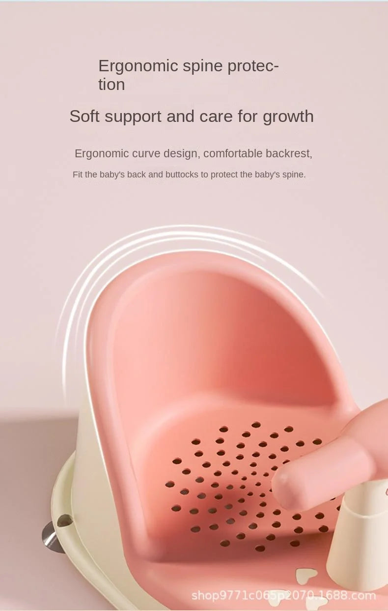 Portable Baby Shower Seat – Non-Slip Support Stand for Newborn Bathing