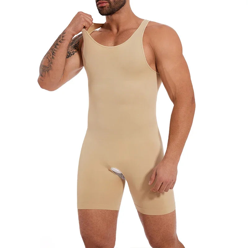 Compression Bodysuit – Slimming Tummy Control Vest for Men Body Shaping