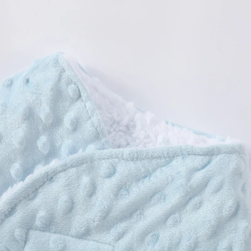 Velvet Baby Sleeping Bag – Hooded Anti-kick Swaddle for Newborn Sleep
