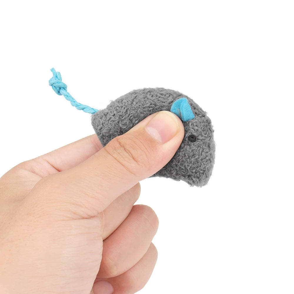 Plush Catnip Mice – Interactive Toy for Kitten Play and Exercise