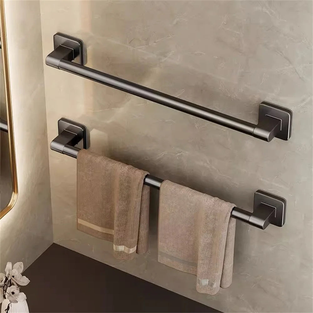Wall Mounted Towel Rack – Stainless Steel Bathroom Storage for Home Organization