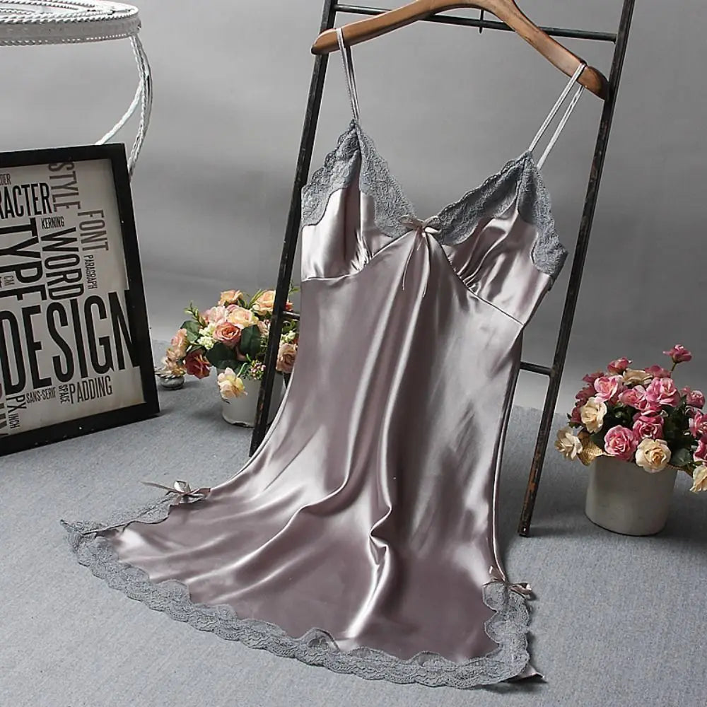 Lace Patchwork Camisole Nightdress – Sexy Sleepwear for Wedding Night
