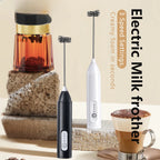 Electric Milk Frother – USB Rechargeable 3-Speed Whisk for Coffee and Foam
