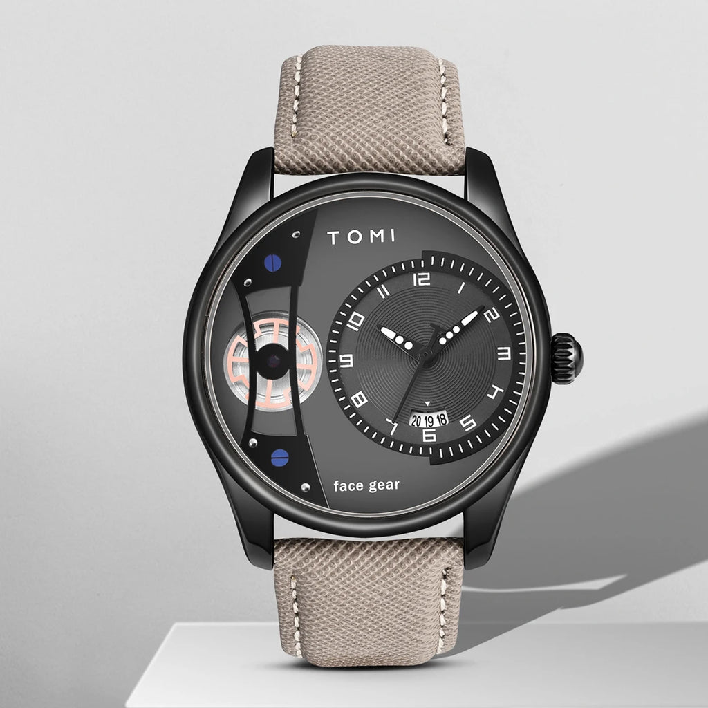 Minimalist Quartz Watch – Luxury Double Strap Set for Business Gift