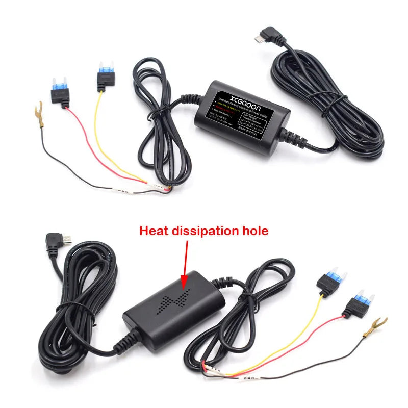 Dashcam Hardwire Kit – 12-24V USB Power Adapter for Parking Monitoring