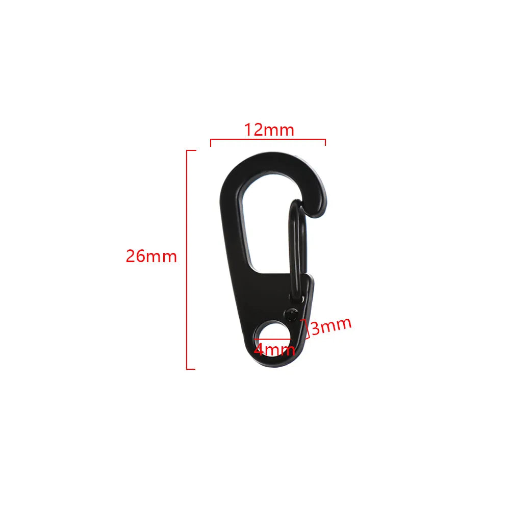 Mini Aluminium D-Ring Carabiner – Spring Clip for Outdoor Camping EDC Gear
