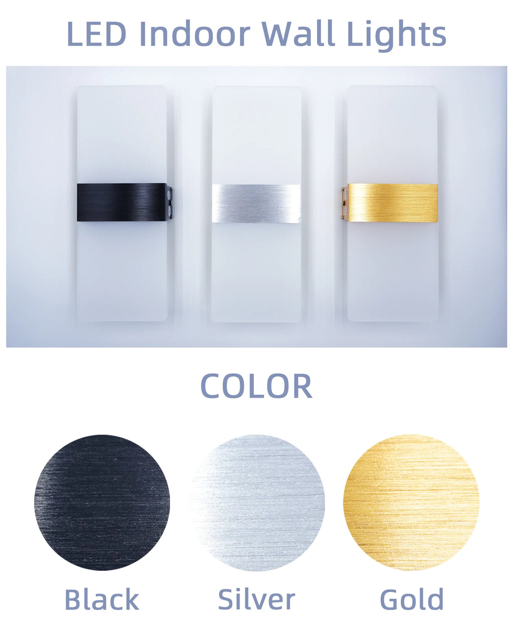 Modern Minimalist Wall Lamp – Aluminum LED Sconce for Bedroom and Living Room