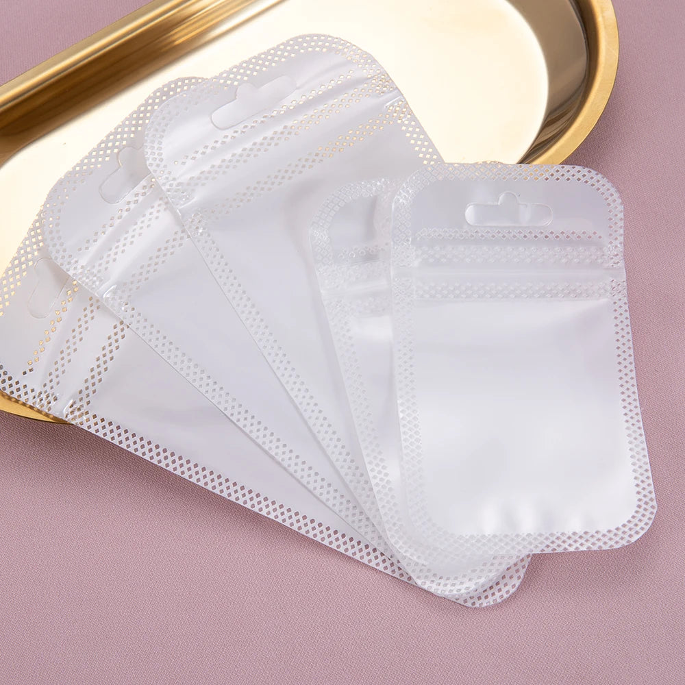 Transparent Zipper Pouches – Pearlescent OPP Bags for Jewelry Packaging