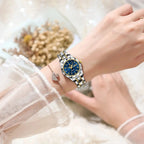 POEDAGAR Quartz Women's Watch – Stainless Steel Waterproof Date for Dress