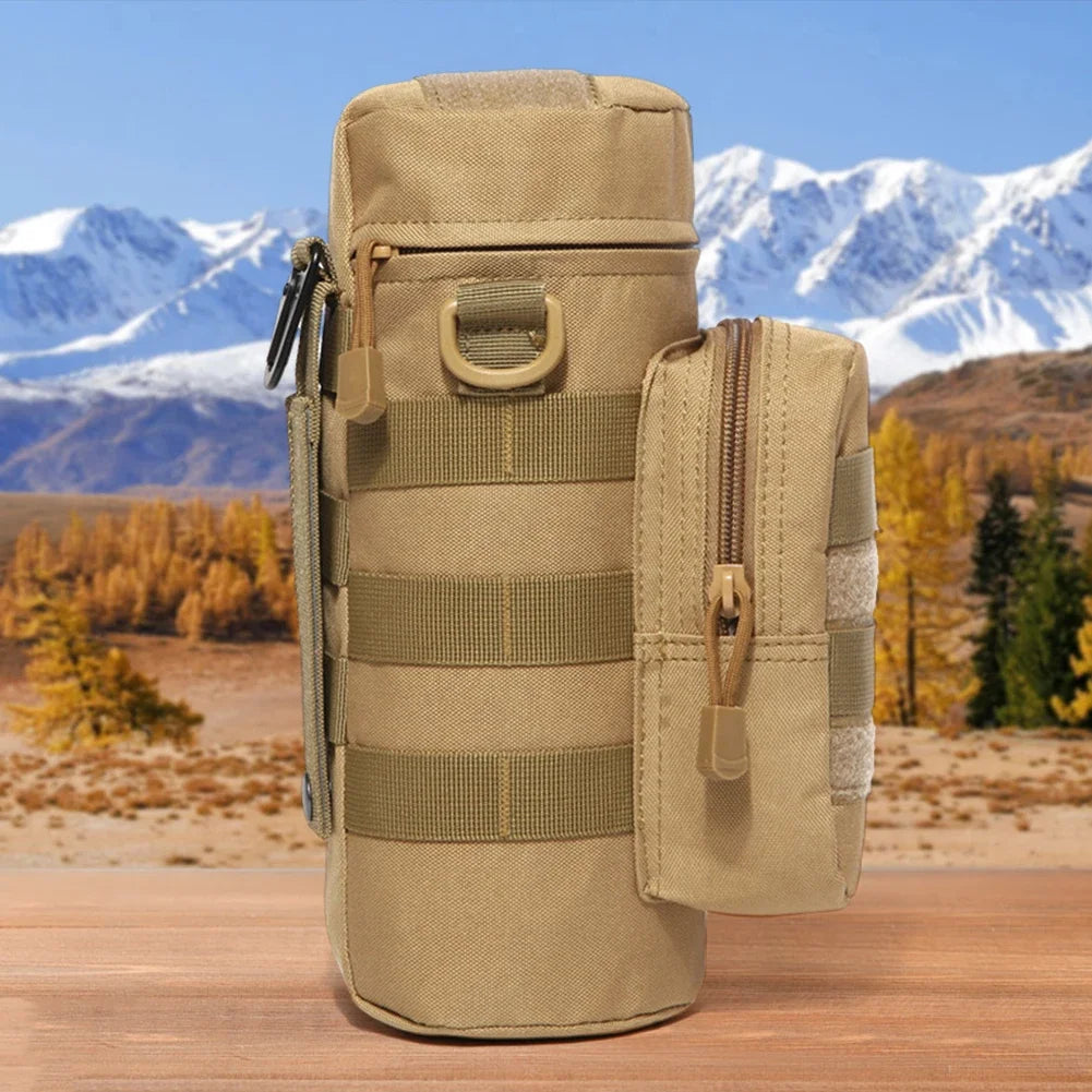 Molle Water Bottle Pouch – Tactical Kettle Carrier for Outdoor Camping