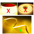 Waterproof COB LED Strip – Flexible High Brightness Ribbon for Home Lighting