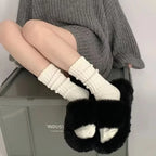 Knitted Mid-Tube Socks – Soft Vintage Cotton for Sports and Leisure