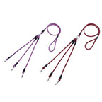 Adjustable Nylon Triple Dog Leash – No-Tangle 3 Way Lead for Walking Pets