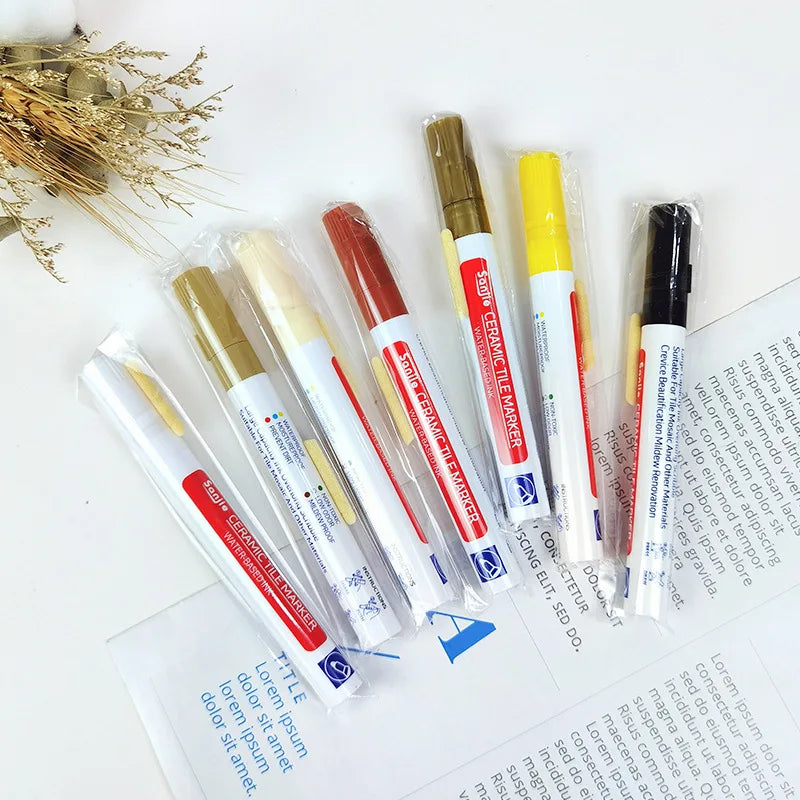 Waterproof Grout Repair Marker – White Tile Seam Paint for Bathroom Restoration