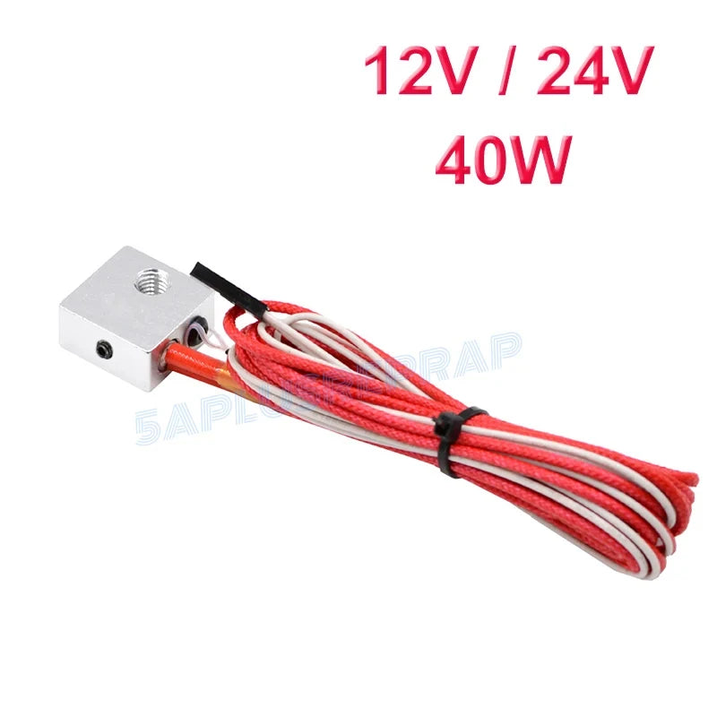 3D Printer Hotend Block – Aluminum 20x20x10mm for Heating Extrusion