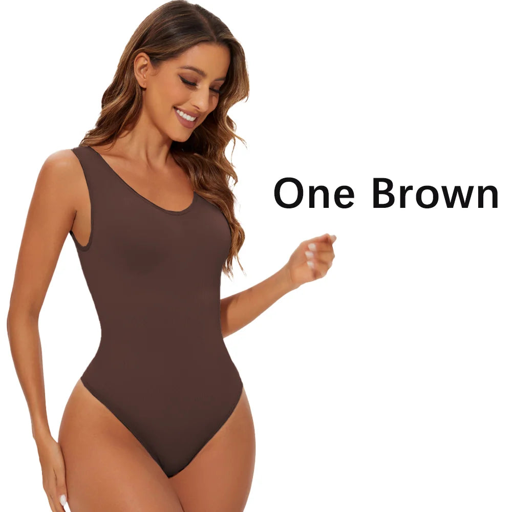 Seamless Tummy Control Bodysuit – Open Crotch Fajas for Women Shapewear