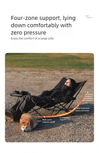 Foldable Camping Chair – Ergonomic Recliner with Pillow for Outdoor Leisure
