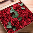 Artificial Foam Rose Heads – Realistic Silk Flowers for DIY Wedding Decor