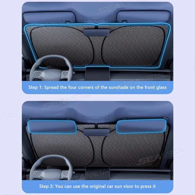 5-Layer Windshield Sun Shade – Foldable UV Protection for Sedan SUV MPV