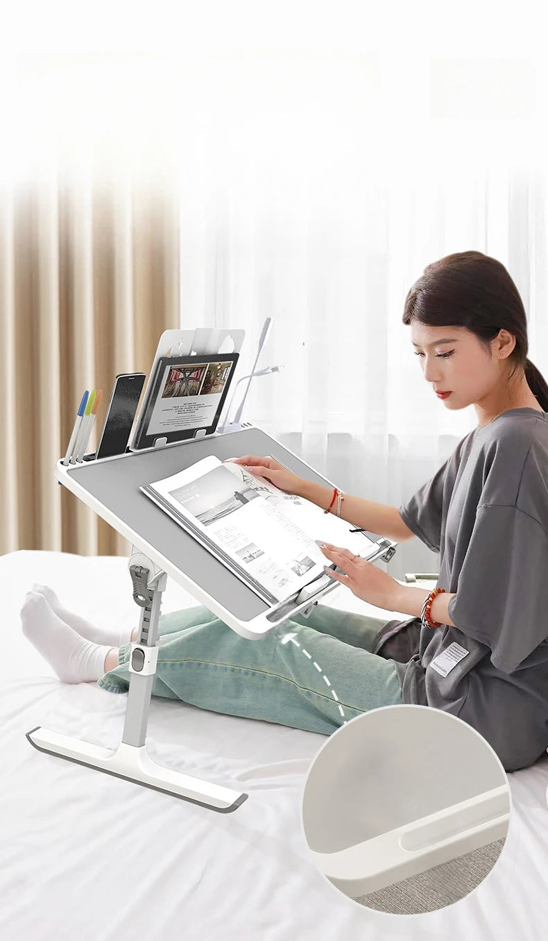 Adjustable Laptop Bed Tray – Portable Folding Desk for Home Office