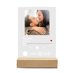 Wooden LED Display Stand – 5mm Warm Light Base for Acrylic Signage