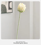 Artificial King Protea Flower – 25 Inch Faux Botanical for Home Wedding Decor