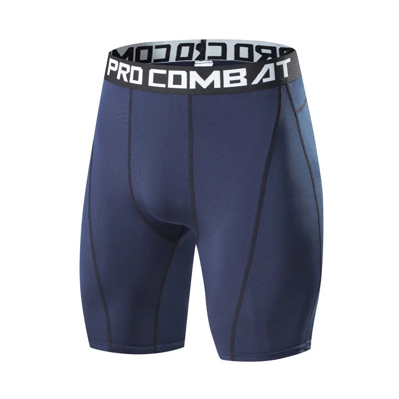 Men Compression Training Shorts – Elastic Gym Leggings for Bodybuilding Workout
