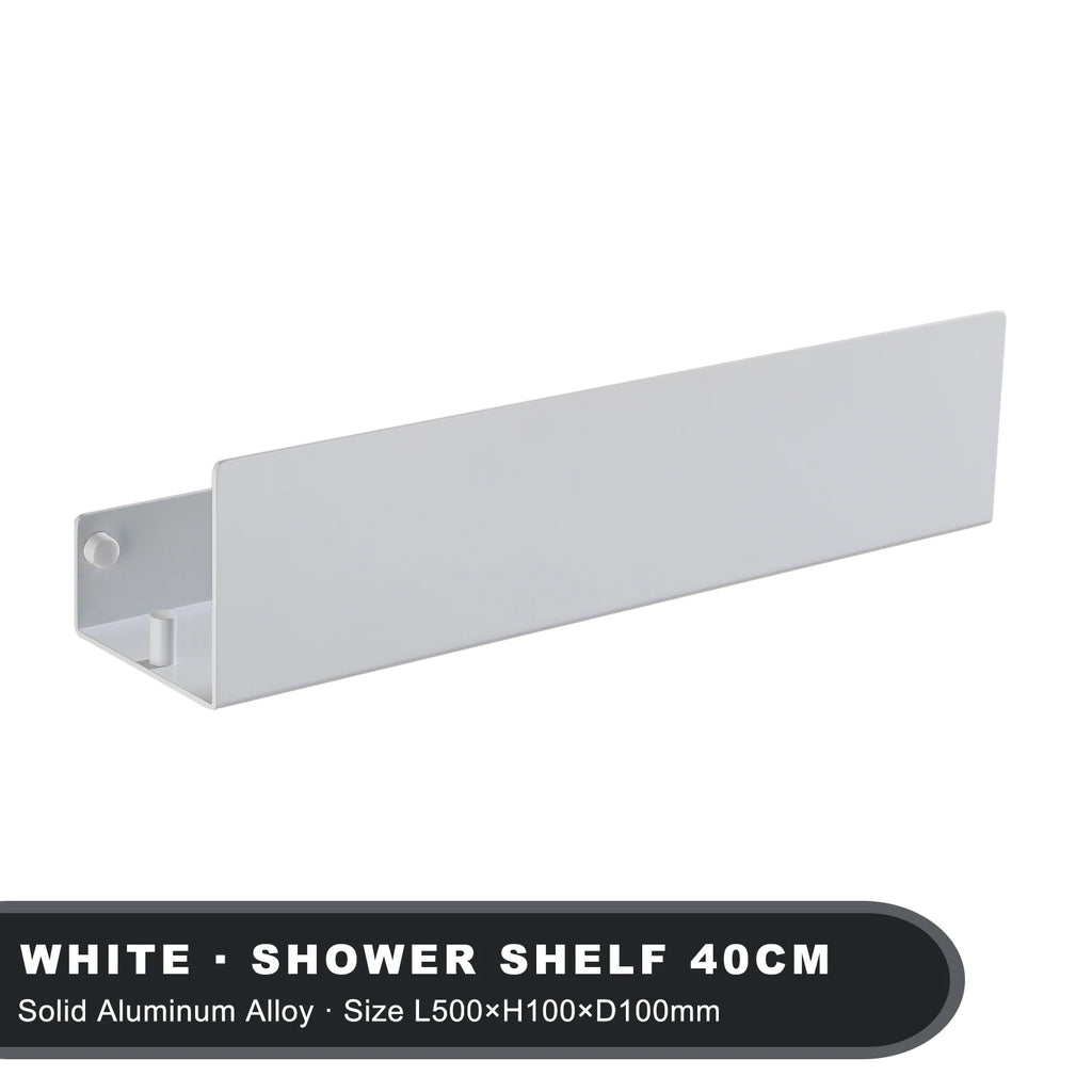 Aluminum Bathroom Shelf – Wall Mounted Storage Rack for Shower and Kitchen