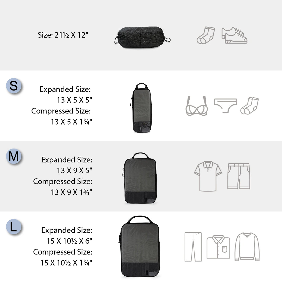 Compression Packing Cubes – Lightweight Luggage Organizers for Travel