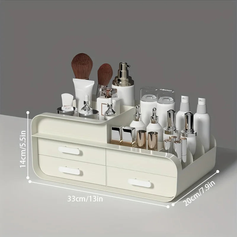 Large Plastic Makeup Organizer – Multi-Drawer Storage for Vanity Desktop