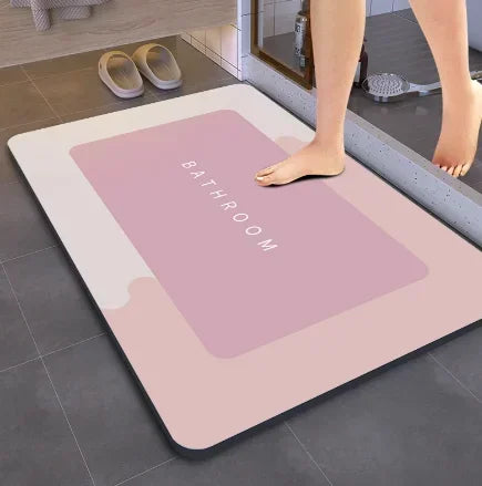 Absorbent Non-Slip Bath Mat – Soft Microfiber Rug for Bathroom and Kitchen