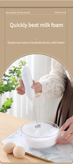 Handheld Electric Milk Frother – Automatic Kitchen Whisk for Coffee Foaming