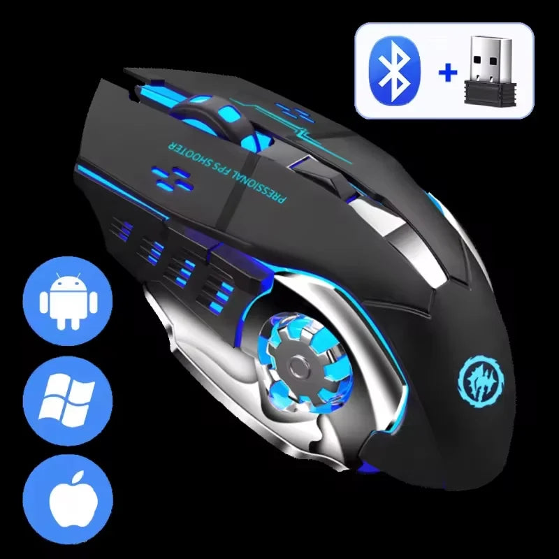 Wireless Gaming Mouse – Silent Bluetooth Mechanical PC Mouse for E-Sports