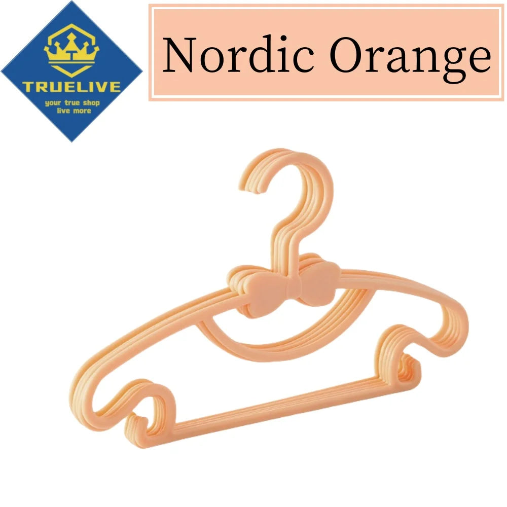 Bowknot Plastic Kids Clothes Hangers – Durable Clothing Organizers for Nursery
