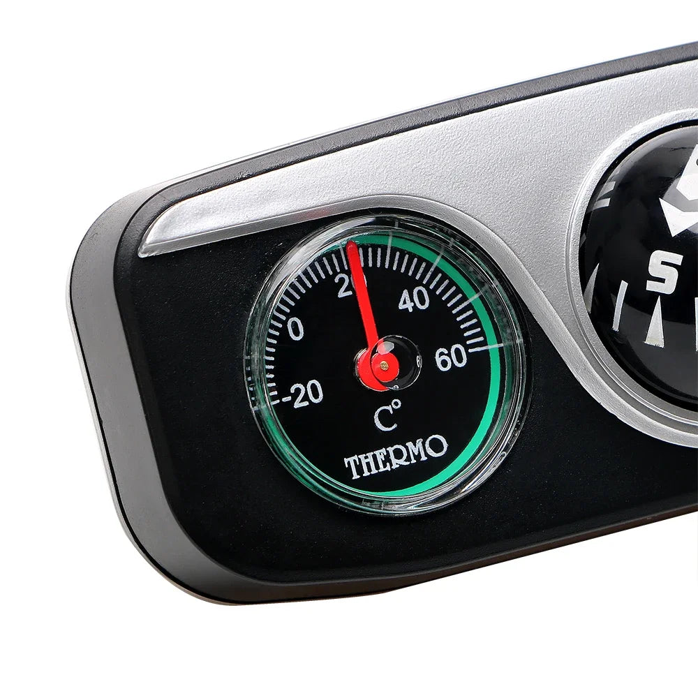 3-in-1 Dashboard Guide Ball – Compass Thermometer Hygrometer for Auto and Boat