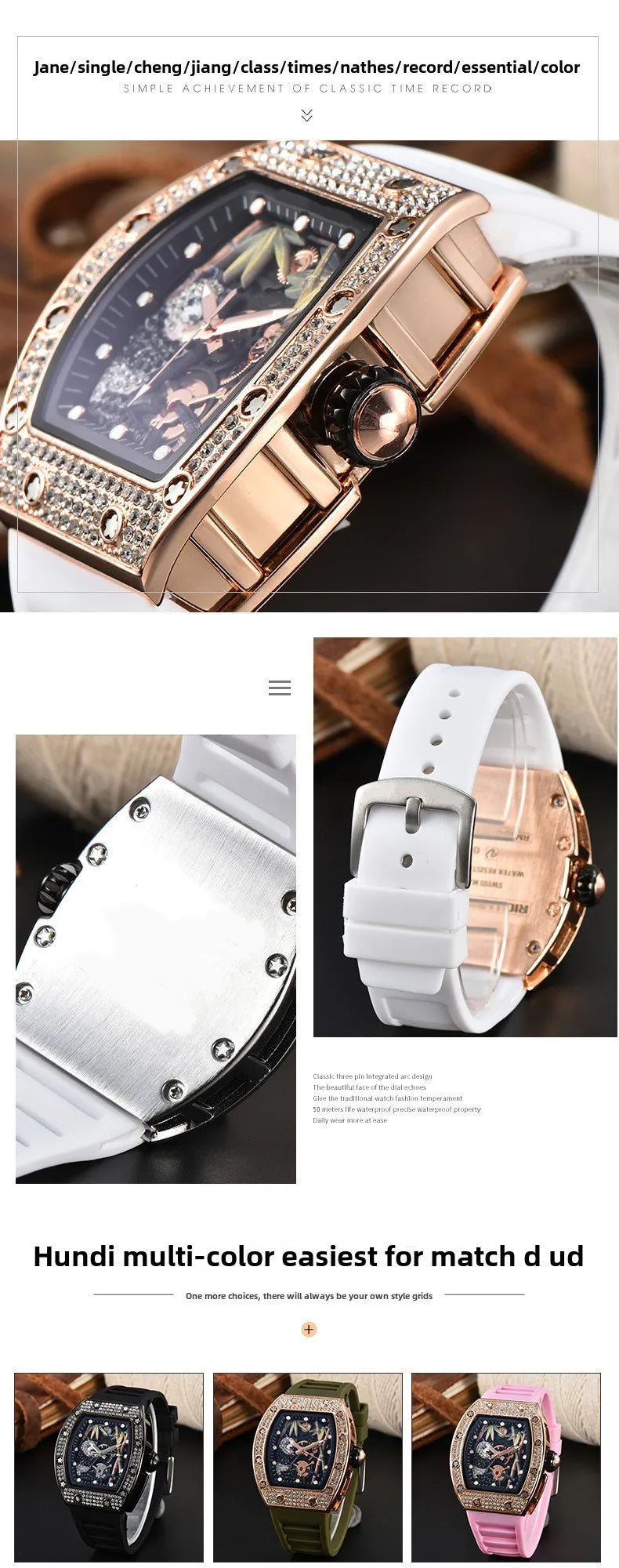 Bamboo Hollow Dial Quartz Watch – Fashionable Wooden Wristwatch for Men