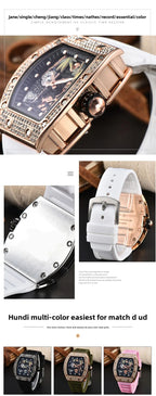 Bamboo Hollow Dial Quartz Watch – Fashionable Wooden Wristwatch for Men