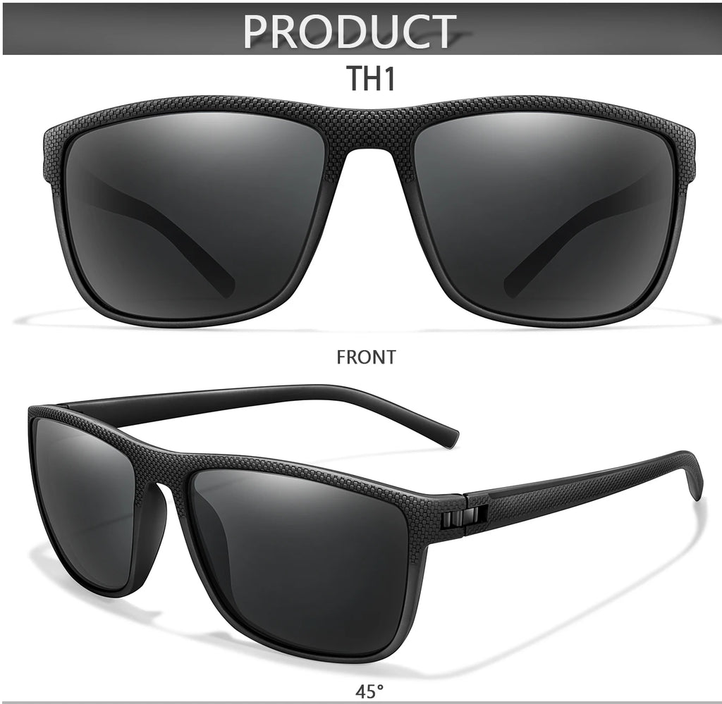 Polarized Cycling Sunglasses – UV400 Square Eyewear for Outdoor Sports